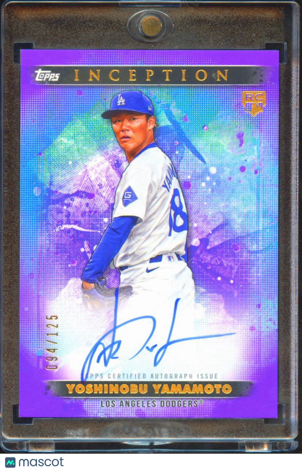Yoshinobu Yamamoto 2024 Topps Inception Auto Autograph RC 94/125 LA Dodgers