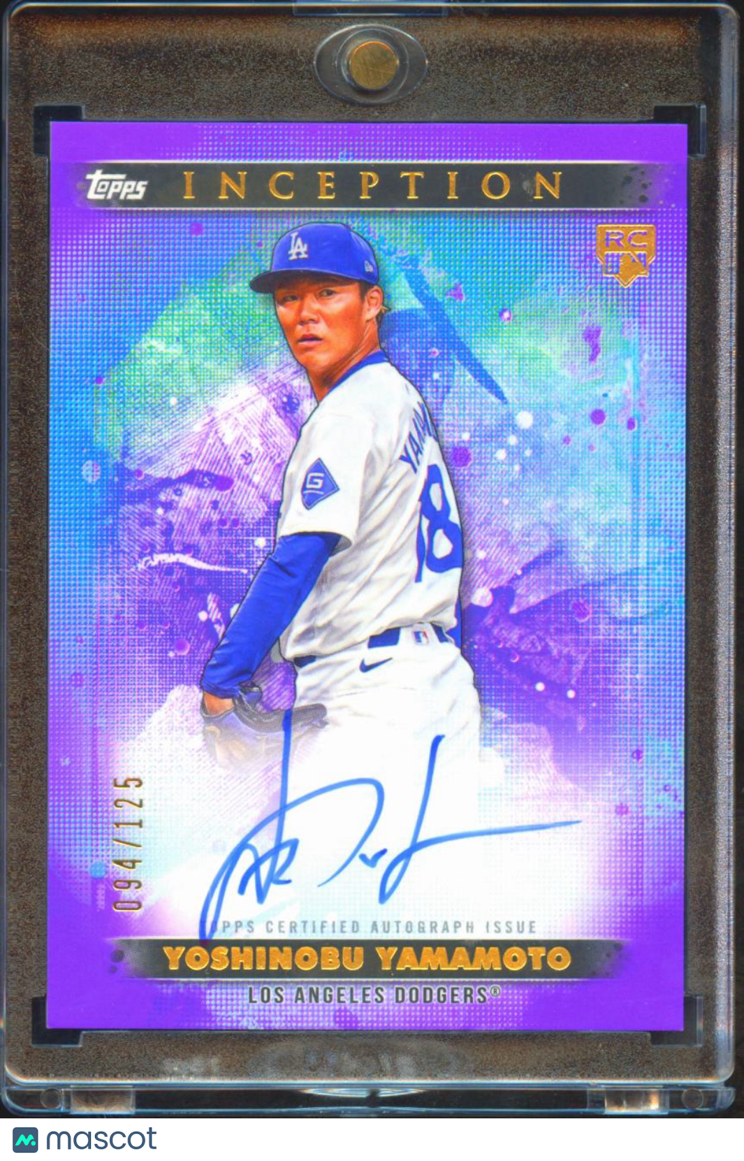 Yoshinobu Yamamoto 2024 Topps Inception Auto Autograph RC 94/125 LA Dodgers