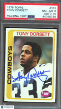 Tony Dorsett 1978 Topps Auto Autograph Rookie Dallas Cowboys #315 PSA 8 Auto 10