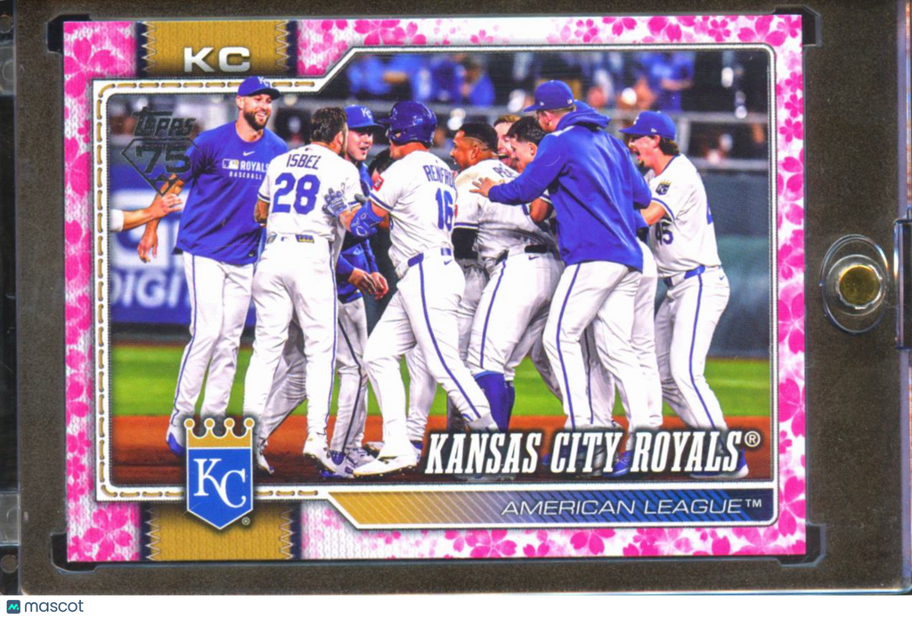 Kansas City Royals 2026 Topps Series One Pink Cherry Blossom Team Card 85/99 #34