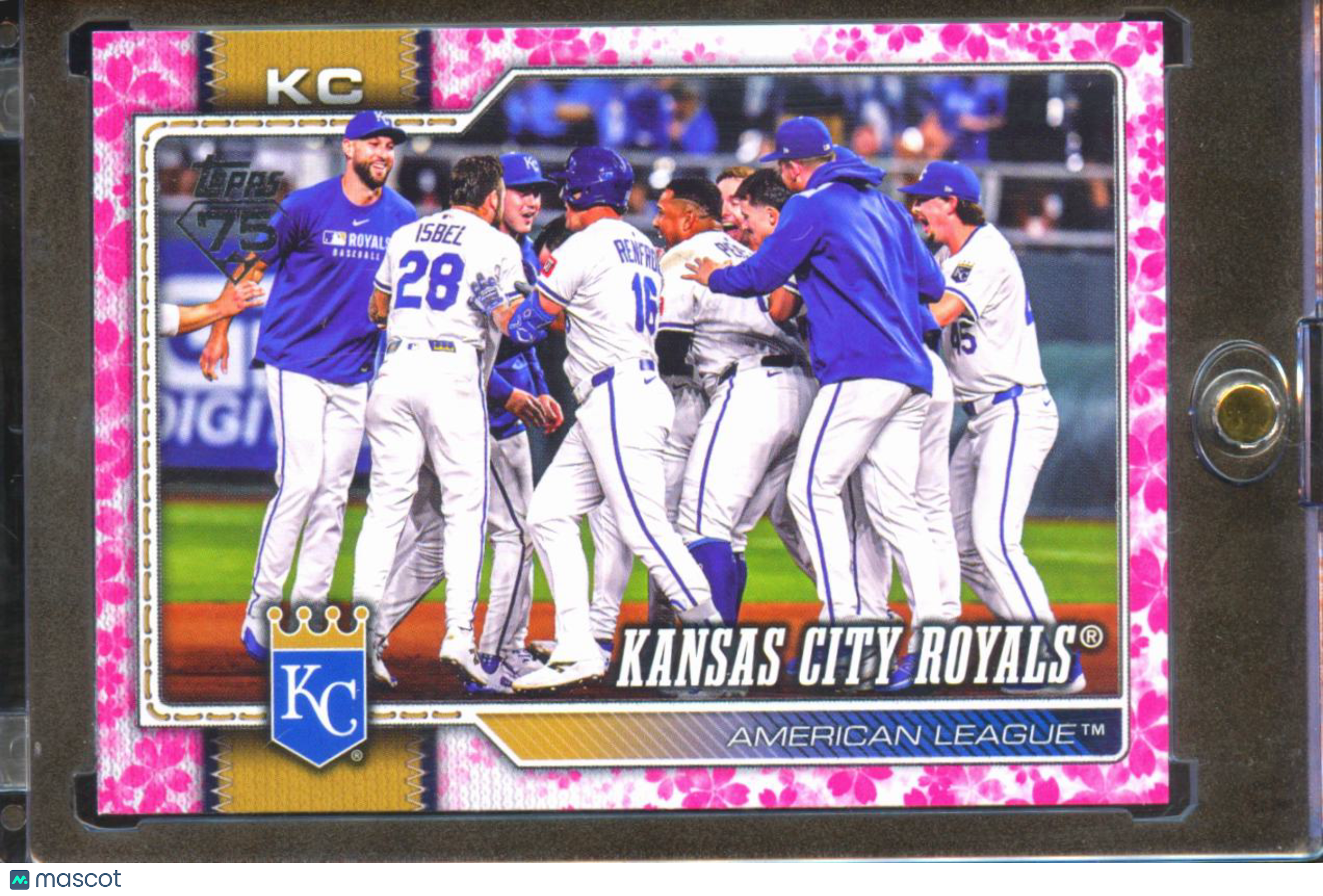 Kansas City Royals 2026 Topps Series One Pink Cherry Blossom Team Card 85/99 #34