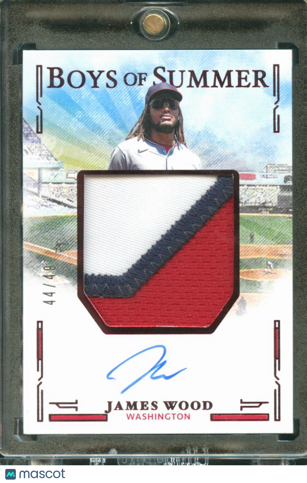 James Wood 2025 Boys of Summer Auto Autograph Patch RC 44/49 Nationals