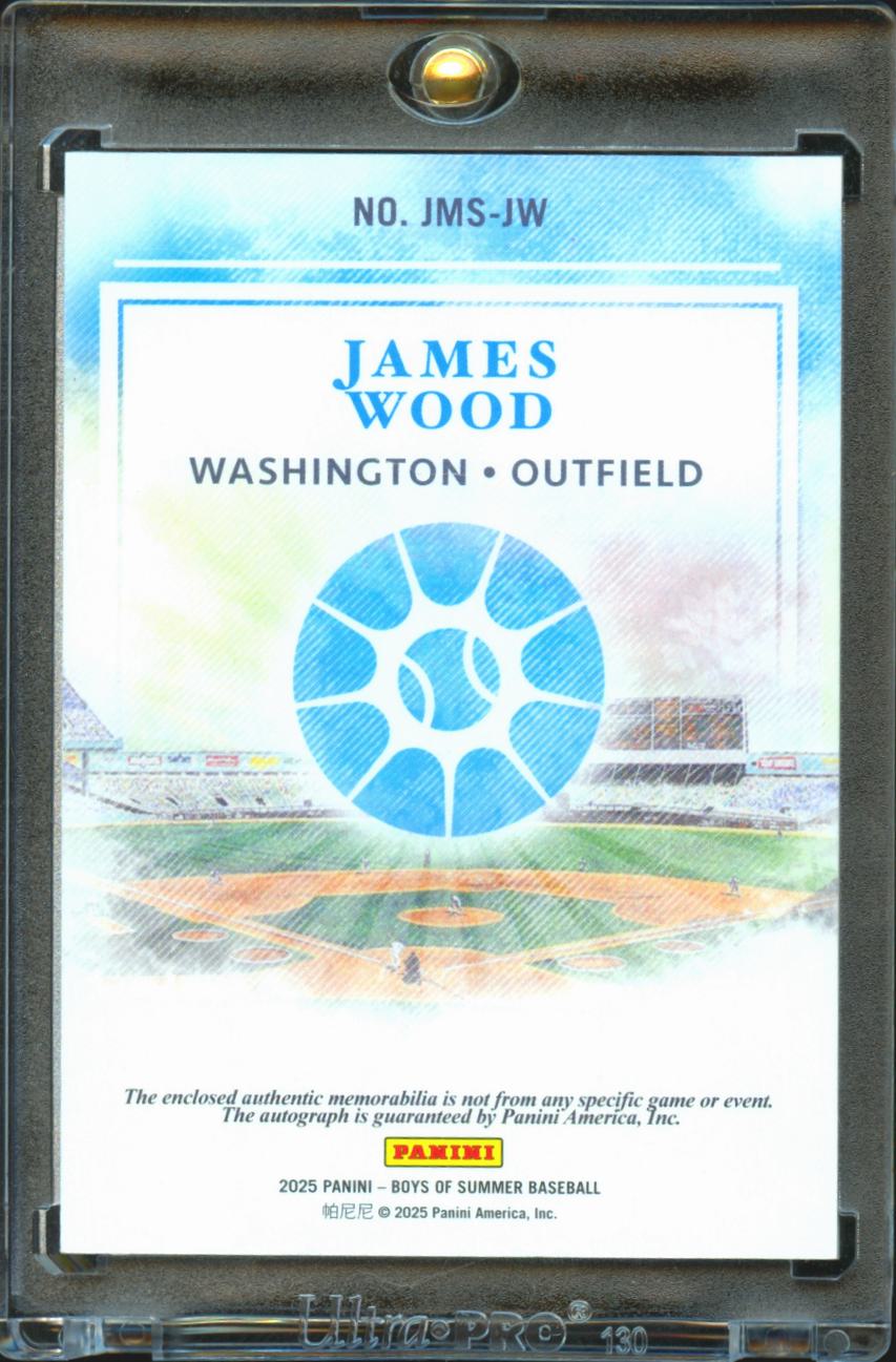 James Wood 2025 Boys of Summer Auto Autograph Patch RC 44/49 Nationals