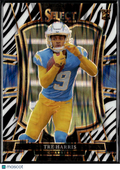 Tre Harris 2025 Select Zebra Prizm SSP SHORTPRINT Rookie RC Los Angeles Chargers