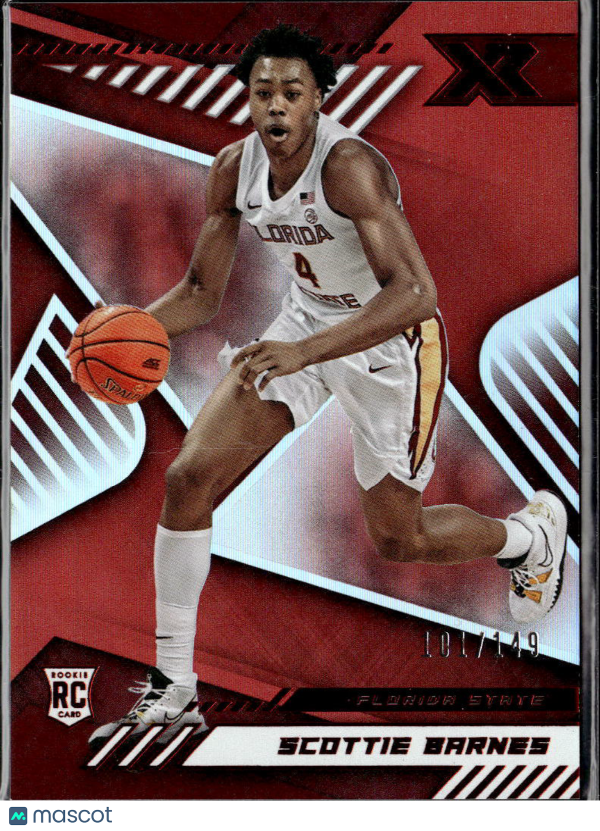 Scottie Barnes 2021 XR Red Rookie RC 101/149 Florida State Seminoles