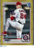 Cade Cavalli 2020 Bowman Chrome 1st GOLD Refractor RC 32/50 Washington Nationals