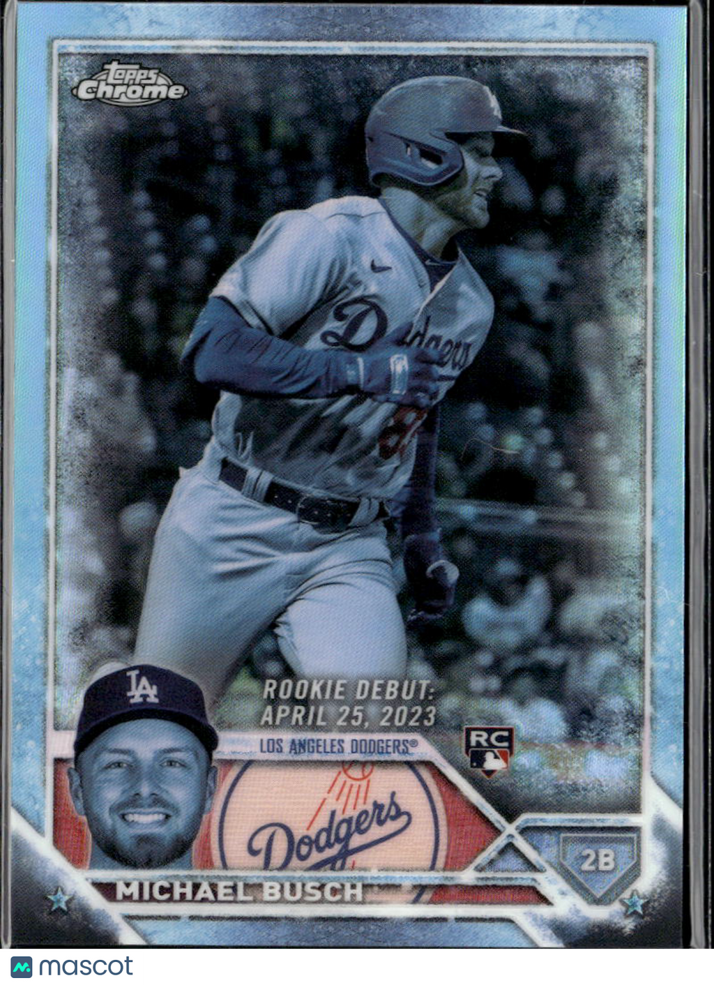 Michael Busch 2023 Topps Chrome Rookie RC Frozen-Fractor 3/5 Los Angeles Dodgers