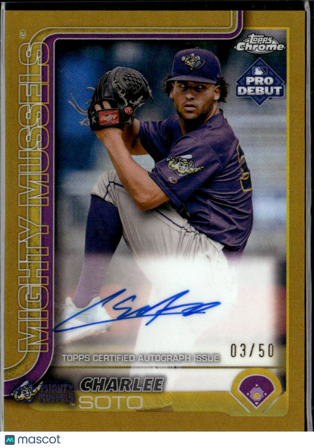 Charlee Soto 2024 Topps Chrome Pro Debut Auto Autograph GOLD /50 Fort Myers