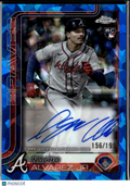 Nacho Alvarez Jr. 2025 Topps Chrome Sapphire Auto Autograph RC 156/199 Braves