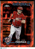 Lane Thomas 2024 Topps Chrome Sapphire Orange Refractor 14/25 Nationals