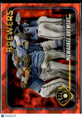 Milwaukee Brewers 2024 Topps Chrome Sapphire Orange Refractor Team Card 19/25