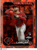 Jordan Lawlar 2024 Topps Chrome Sapphire Orange Refractor RC 19/25 Diamondbacks