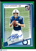 Riley Leonard 2024 Donruss Auto Autograph Rated Rookie Green RC Colts