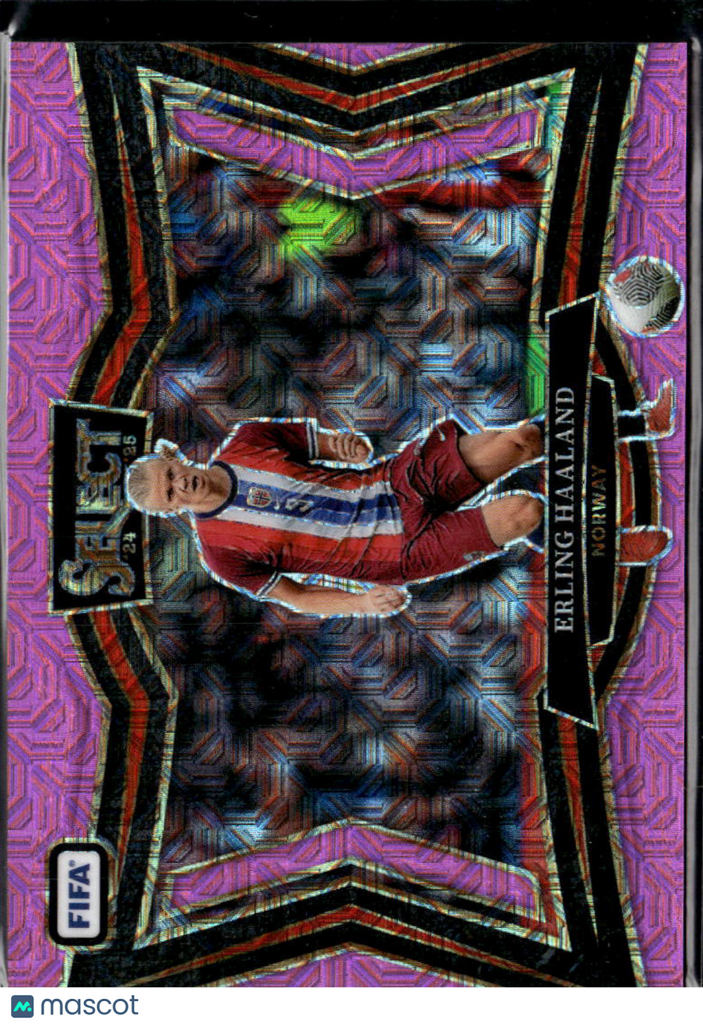 Erling Haaland 2025 Select FIFA Soccer Pink Mojo Prizm 275/299 Norway