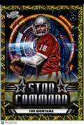 Joe Montana 2024 Topps Chrome Cosmic Star Command Gold Refractor 6/50 SF 49ers