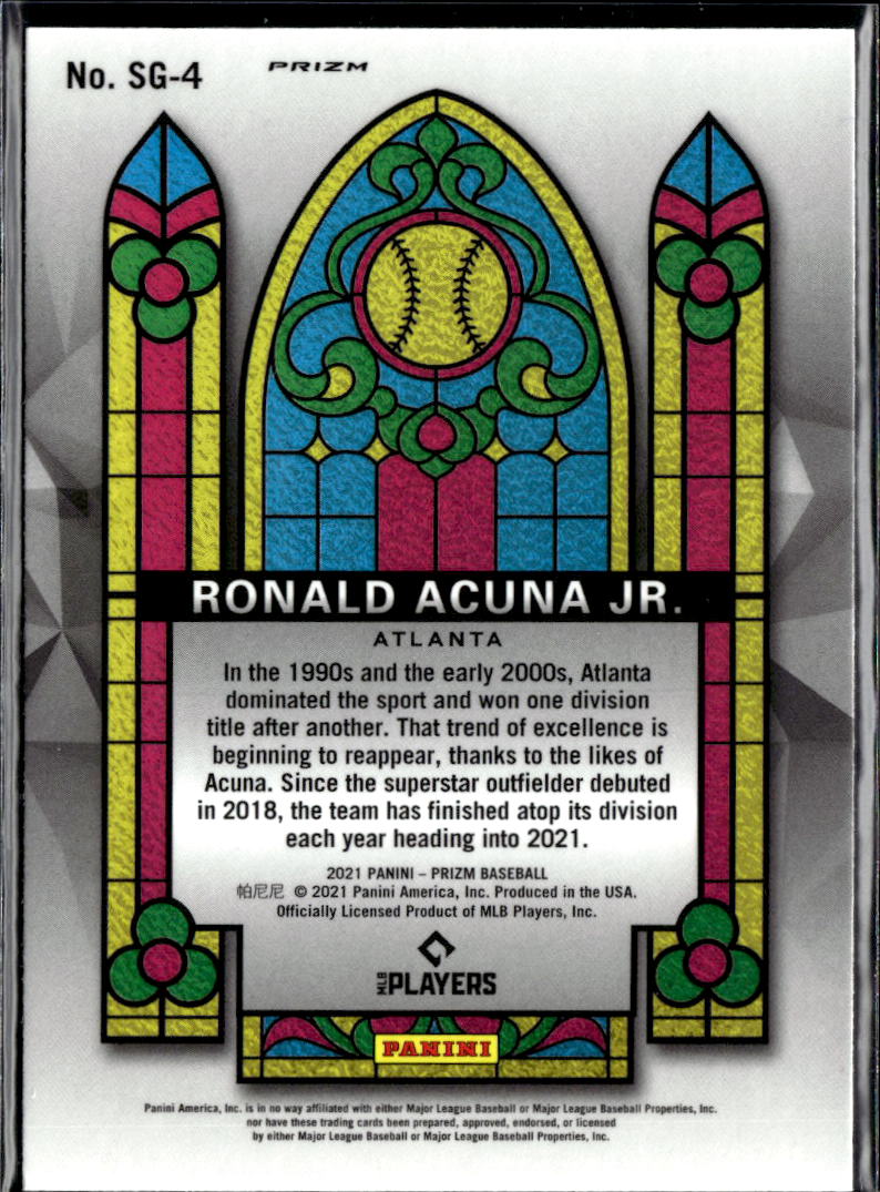 Ronald Acuna Jr. 2021 Panini Prizm Stained Glass Atlanta Braves