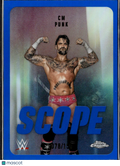 CM Punk 2026 Topps Chrome WWE Scope Blue Refractor 78/150 Raw