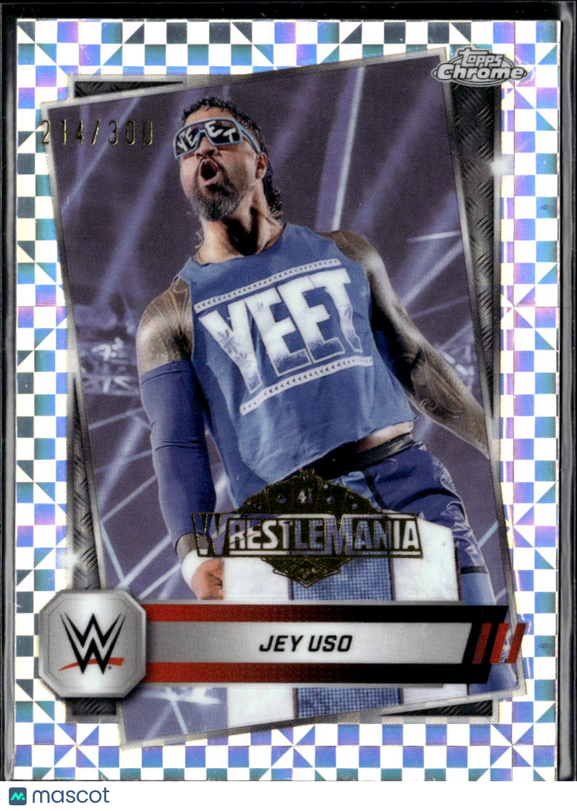Jey Uso 2025 Topps Chrome WWE Prizm /300 RAW