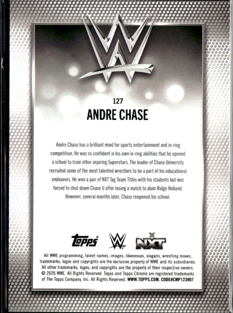 Andre Chase 2026 Topps Chrome WWE Steel Cage Refractor 24/37