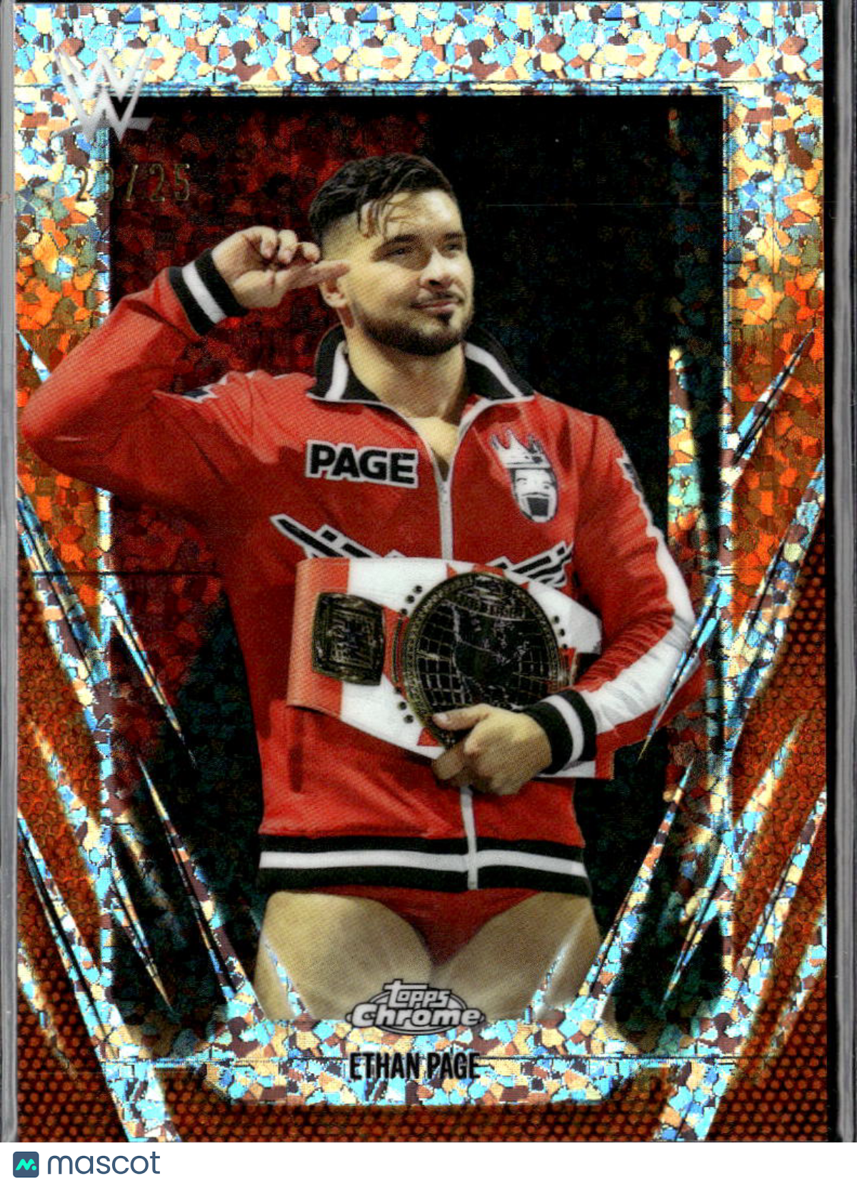 Ethan Page 2026 Topps Chrome WWE Orange Diamond Refractor 23/25 NXT