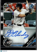 J.J. Bleday 2019 Bowman Chrome 1st Auto Autograph Black RC 56/75 Miami Marlins