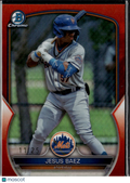 Jesus Baez 2023 Bowman Chrome Orange Refractor 11/25 New York Mets
