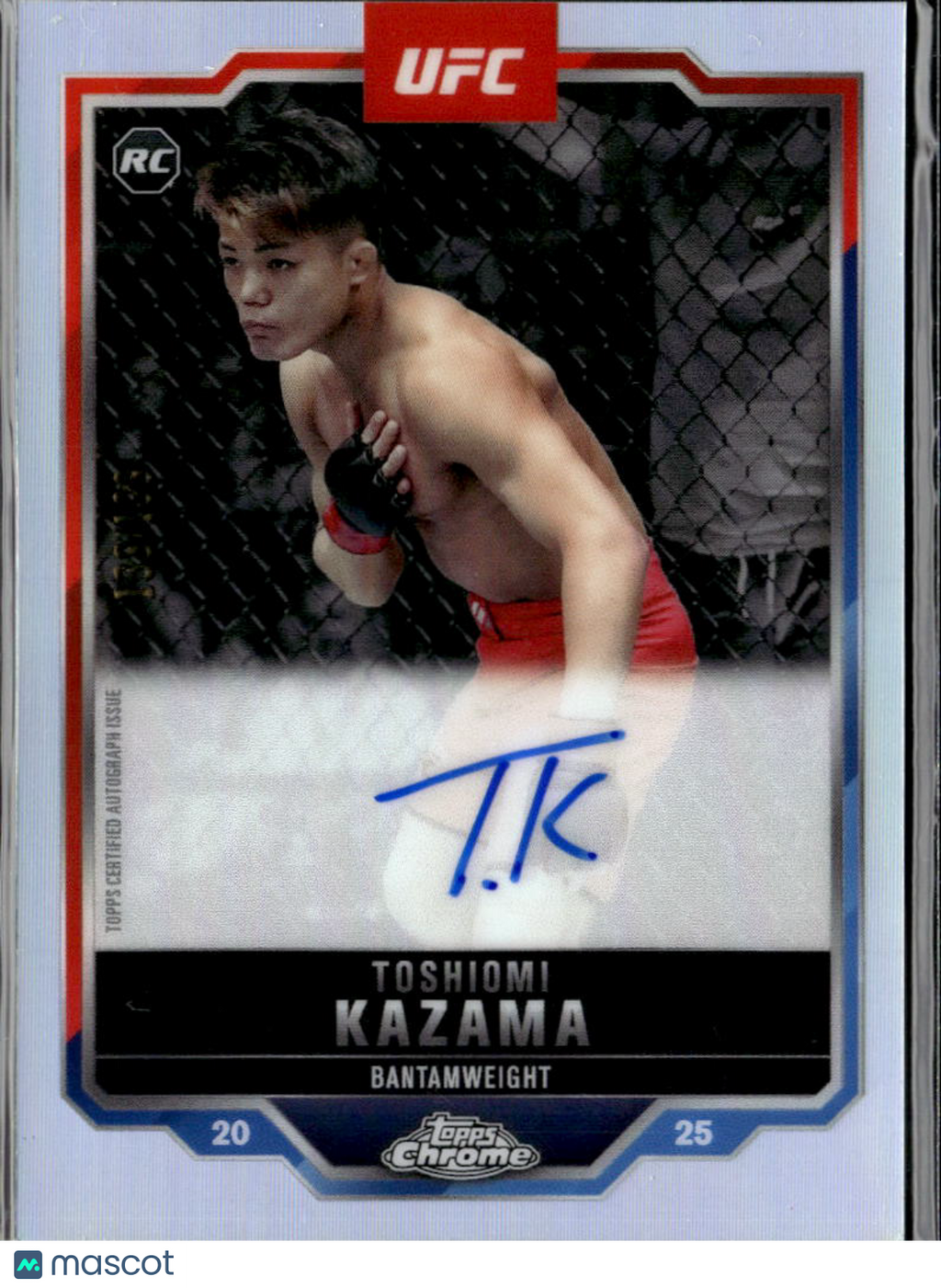 Toshiomi Kazama 2025 Topps Chrome UFC Auto Autograph RC Rookie 138/199
