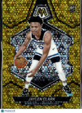 Jaylen Clark 3-24 Mosaic GOLD Disco Prizm Rookie RC 1/10 Minnesota Timberwolves