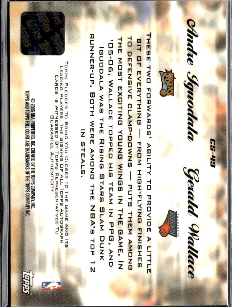 Gerald Wallace / Andre Iguodala 2006 Topps Full Court Dual Auto Autograph 76ers