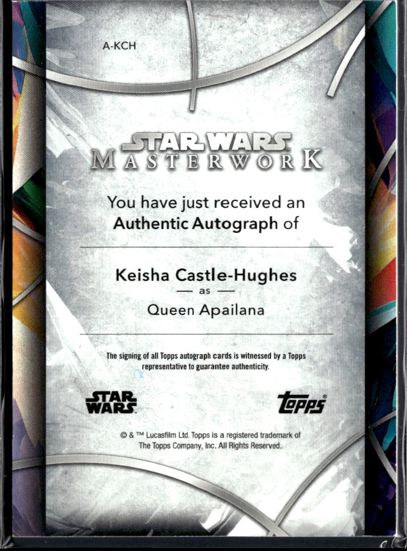 Keisha Castle-Hughes as Queen Apailana Topps Star Wars Masterwork Auto Autograph