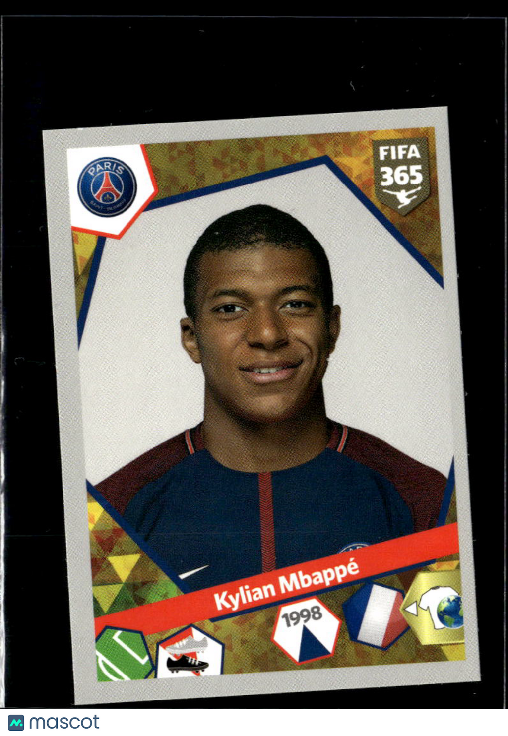 Kylian Mbappé 2018 Panini FIFA Sticker Rookie RC #250 Paris Saint-Germain