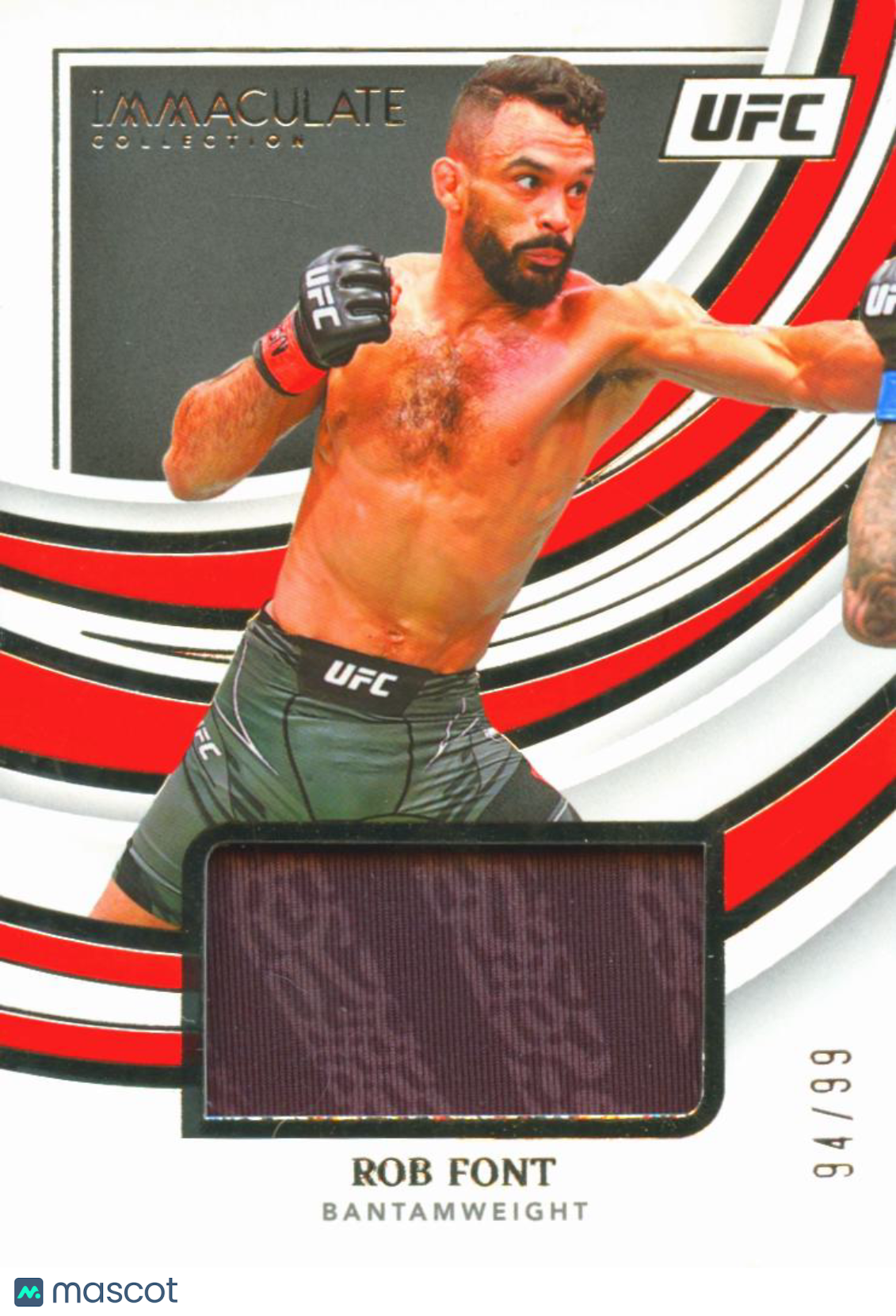 Rob Font 2022 Immaculate UFC Fighter Worn Patch Font Vs. Gastelum 94/99