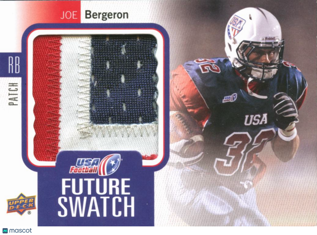 Joe Bergeron 2012 Upper Deck USA Game Worn 3 Color Patch Texas Longhorns