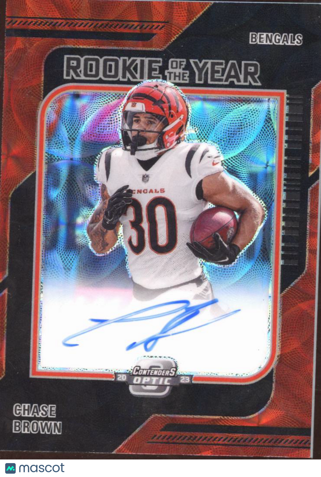Chase Brown 2024 Contenders Optic Auto Autograph 12/25 Cincinnati Bengals