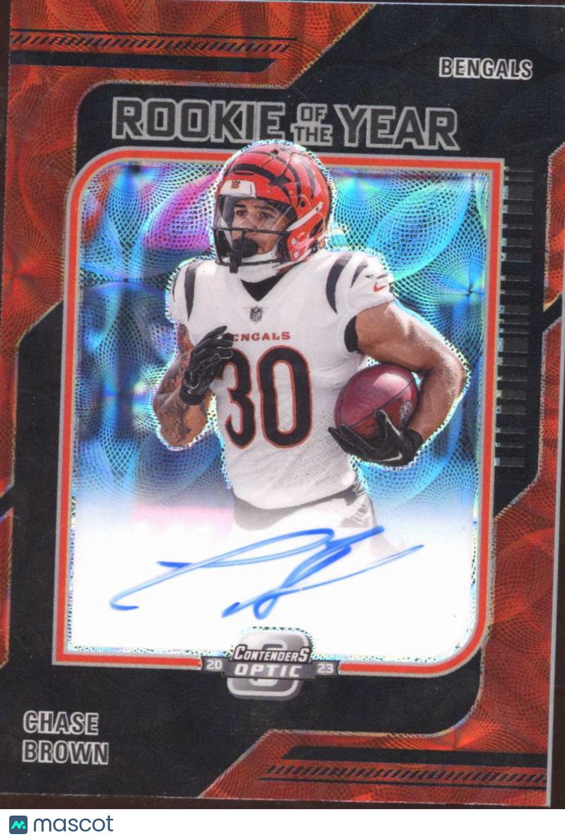 Chase Brown 2024 Contenders Optic Auto Autograph 12/25 Cincinnati Bengals