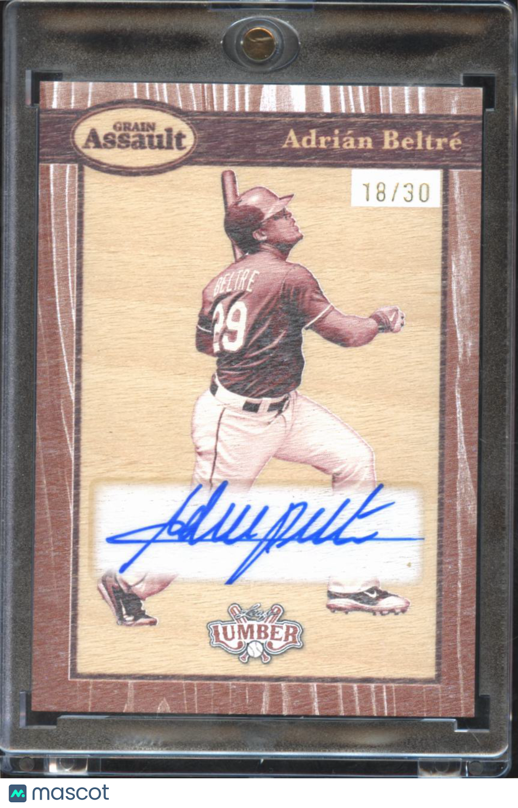 Adrián Beltré 2025 Leaf Lumber Auto Autograph 18/30 Texas Rangers