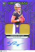 Spencer Rattler 2024 Obsidian Auto Autograph Patch RC 33/49 New Orleans Saints