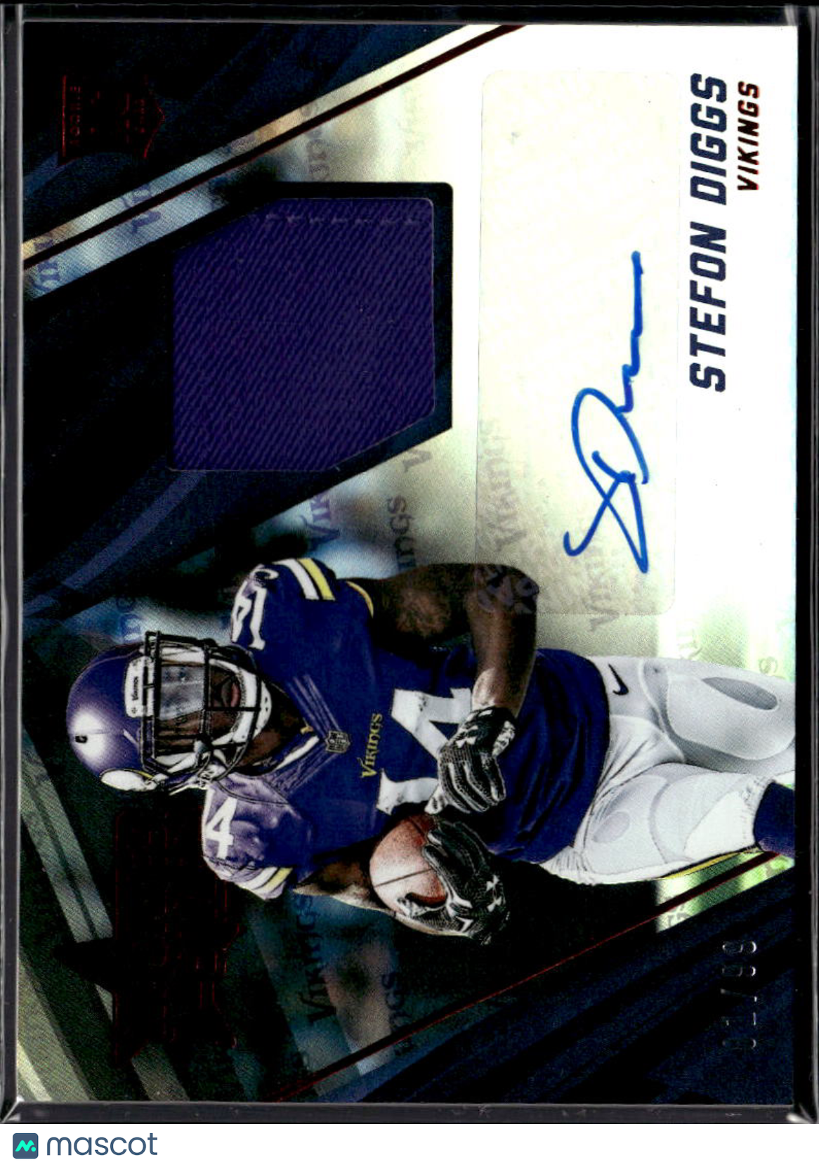 Stefon Diggs 2015 Rookies & Stars Auto Autograph Jersey Patch RC 81/99 Vikings