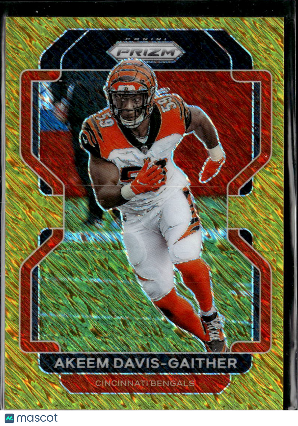 Akeem Davis-Gaither 2021 Prizm Gold Shimmer Prizm 7/10 Cincinnati Bengals