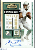 Tua Tagovailoa 2020 Contenders Championship Ticket Auto Autograph RC 15/25 Miami