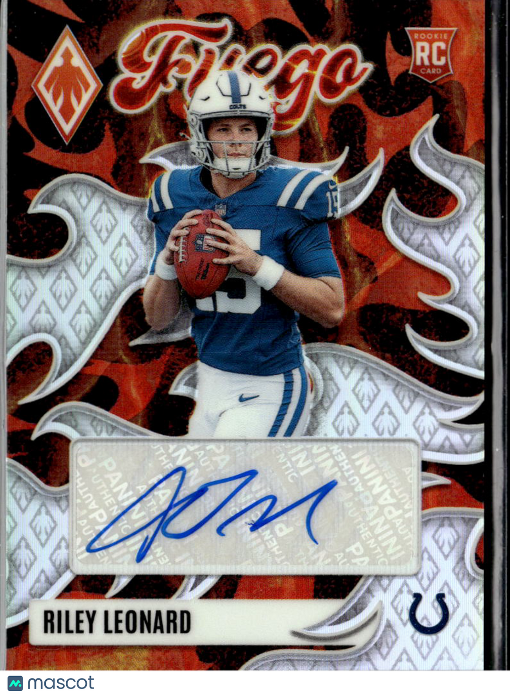 Riley Leonard 2025 Phoenix Fuego Auto Autograph Rookie RC Indianapolis Colts
