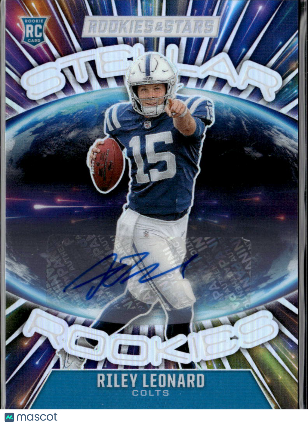 Riley Leonard 2025 Rookies & Stars Auto Autograph RC 27/99 Indianapolis Colts