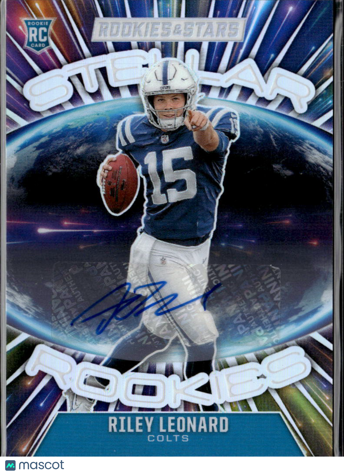 Riley Leonard 2025 Rookies & Stars Auto Autograph RC 27/99 Indianapolis Colts