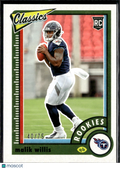 Malik Willis 2022 Classics Blue Back Rookie RC 40/75 Tennessee Titans