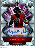 Malik Willis 2021 Wild Card Alumination Auto Autograph RC Liberty Dolphins