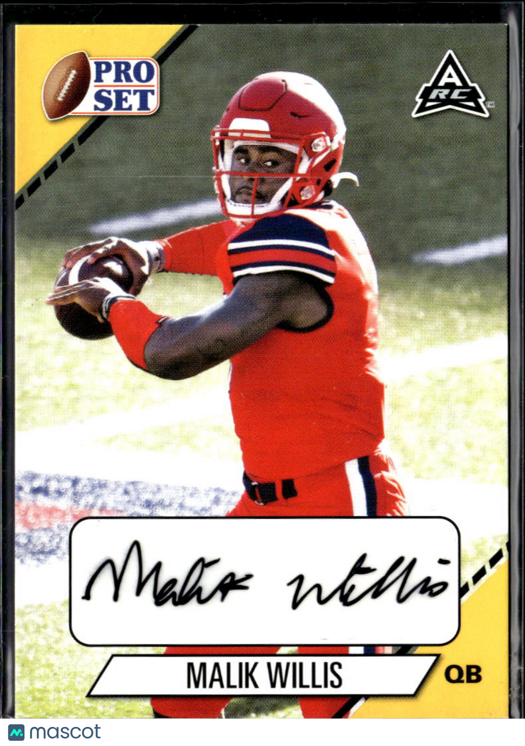 Malik Willis 2021 Leaf Pro Set Auto Autograph RC Rookie Liberty Dolphins