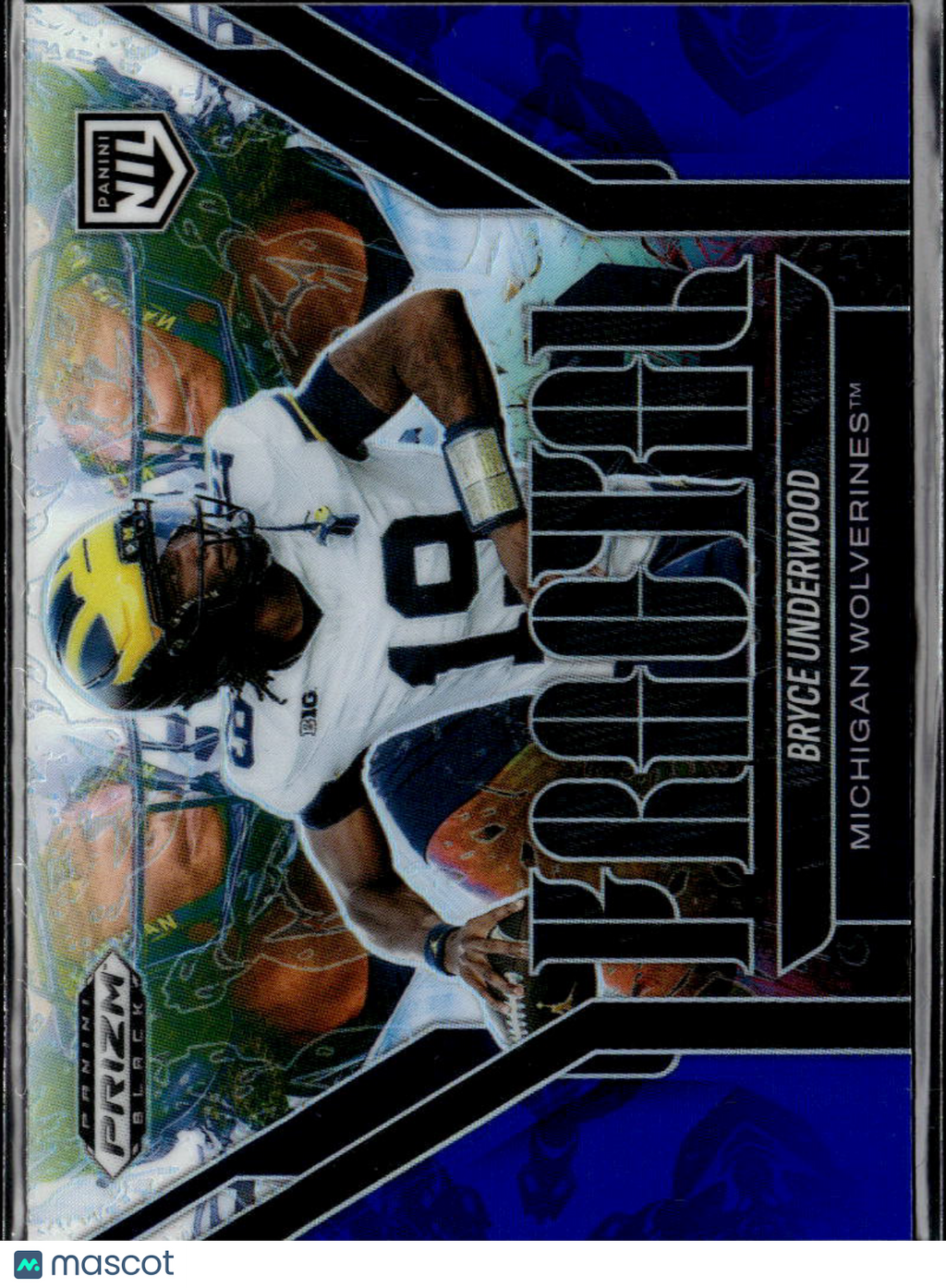 Bryce Underwood 2025 Prizm Black Fractal Blue Prizm RC 63/199 Michigan
