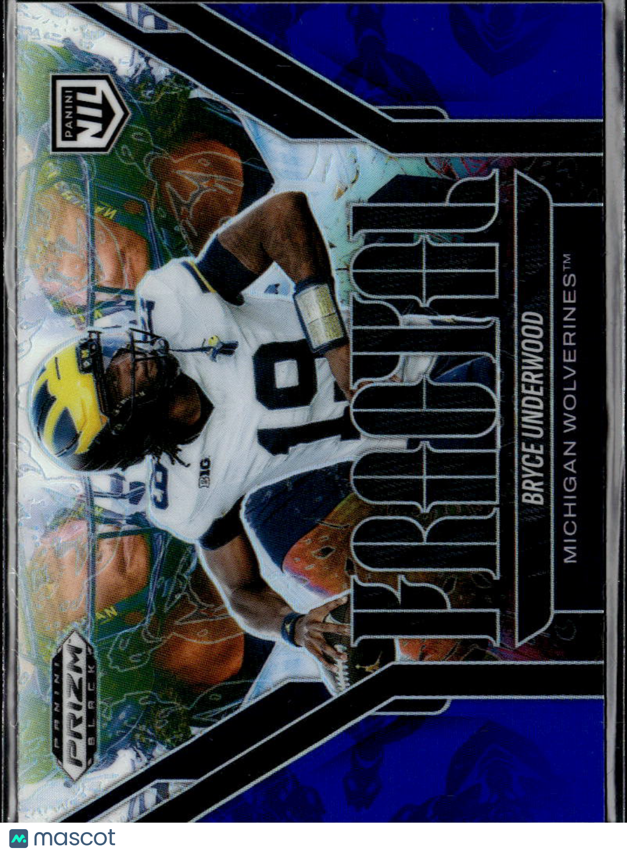 Bryce Underwood 2025 Prizm Black Fractal Blue Prizm RC 63/199 Michigan