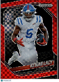 Kewan Lacy 2025 Prizm Black Red Checkerboard Prizm RC 18/75 Ole Miss