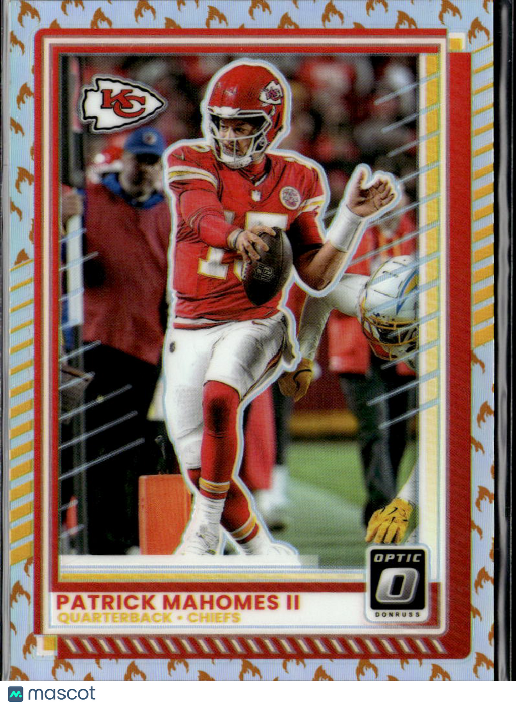 Patrick Mahomes II 2025 Optic Fire Emoji Prizm SSP SHORTPRINT Kansas City Chiefs